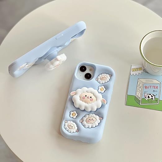 Silicone 3D Cartoon Back Case, Silicon Full Protective Shockproof Cover for iPhone