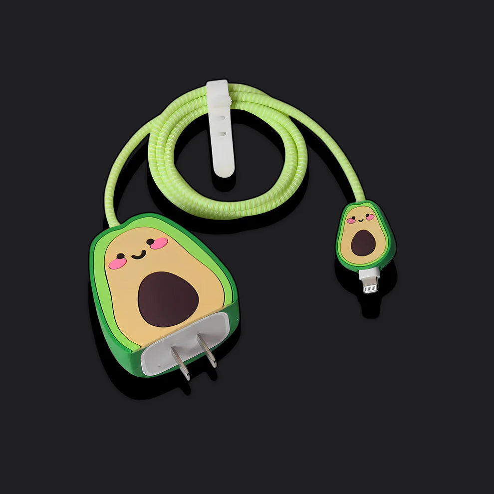 Avocado Silicone I Phone Charger Protecter