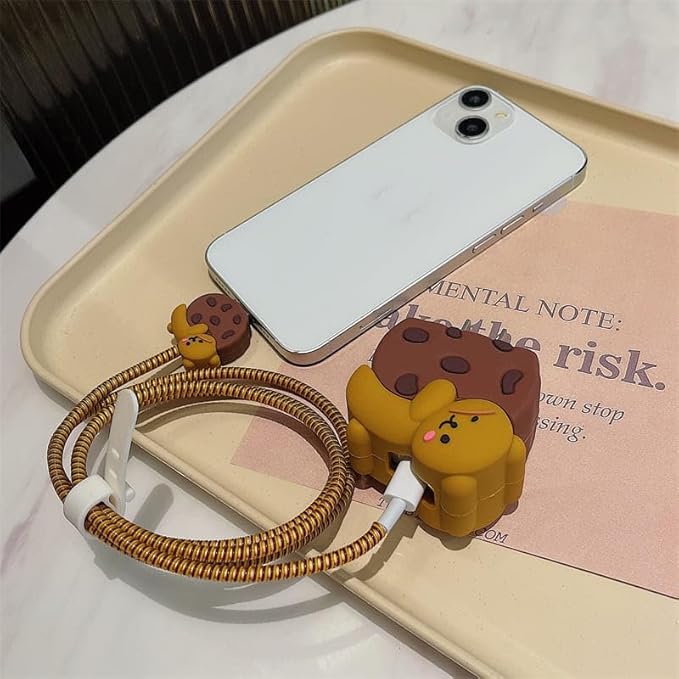Bear Cookie Silicone I Phone Charger Protecter