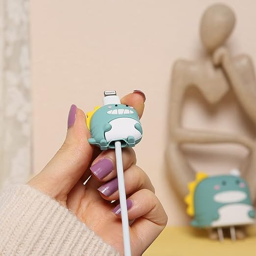 Dinosaur Silicone I Phone Charger Protecter