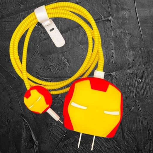 Iron Man Silicone I Phone Charger Protecter