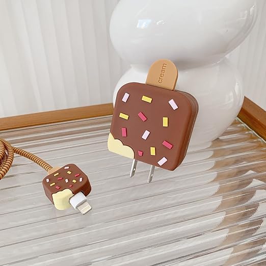 Ice Cream Silicone I Phone Charger Protecter