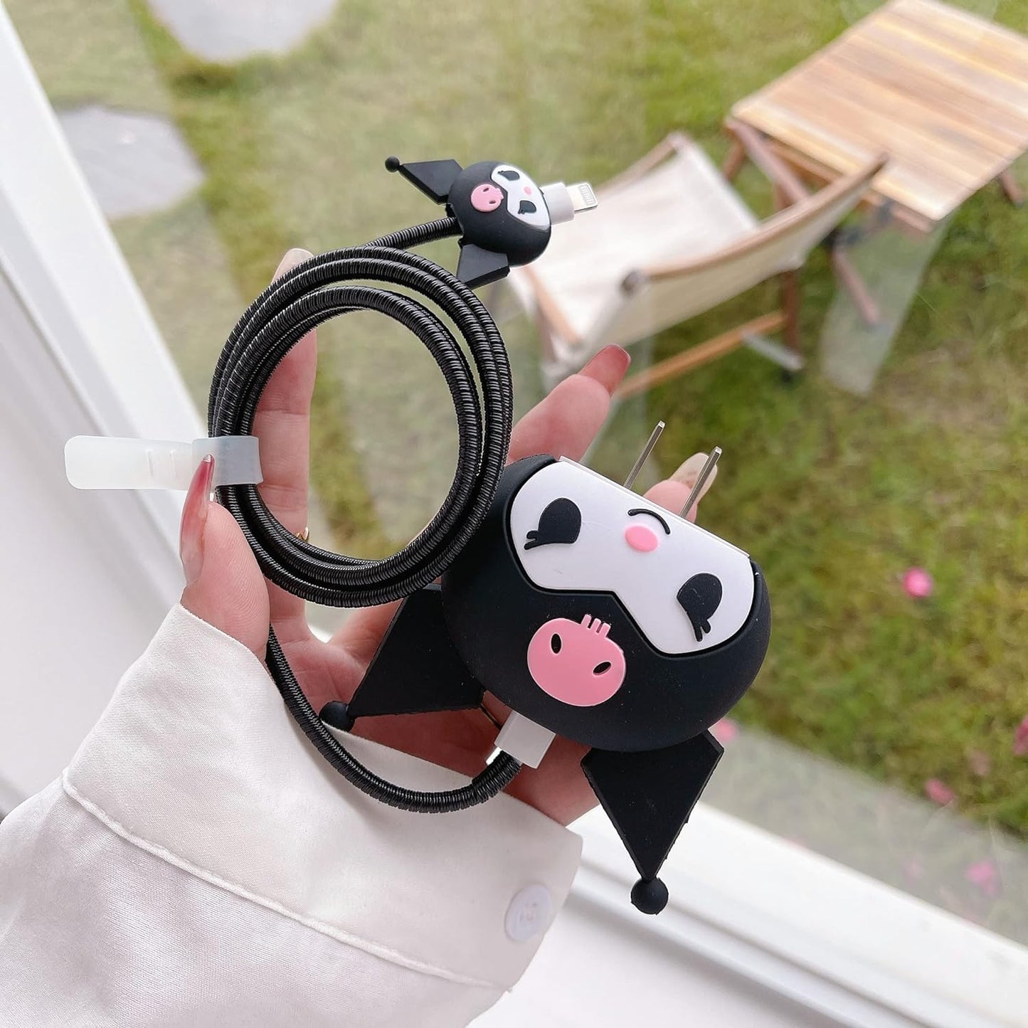 Kuromi Silicone Black I Phone Charger Protecter