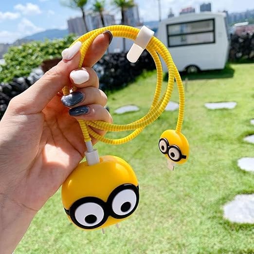 Yellow Owl Silicon I Phone Charger Protecter