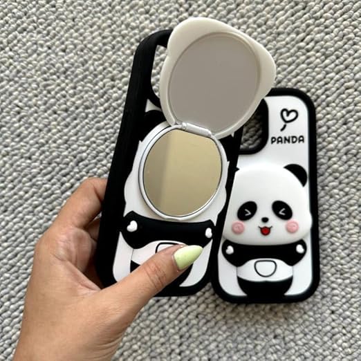 Panda Back Case, Silicon Full Protective Shockproof Cover for iPhone