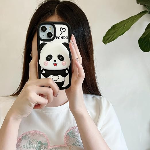 Panda Back Case, Silicon Full Protective Shockproof Cover for iPhone