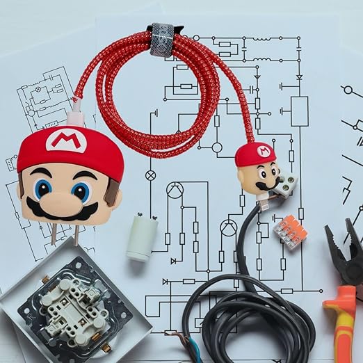 Mario Red Silicon I Phone Charger Protecter