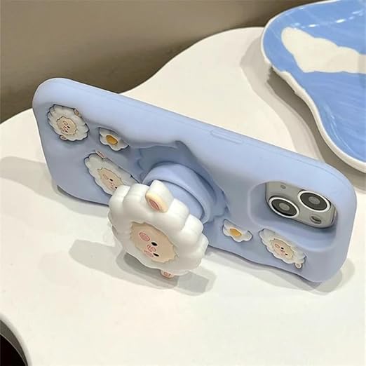 Silicone 3D Cartoon Back Case, Silicon Full Protective Shockproof Cover for iPhone