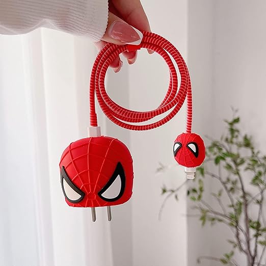 Spider Man Silicon I Phone Charger Protecter