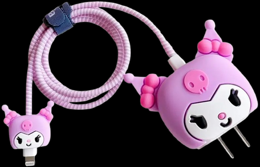 Kuromi Silicone Purple I Phone Charger Protecter