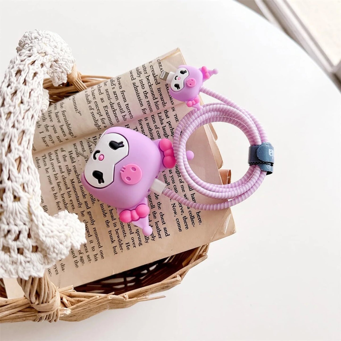 Kuromi Silicone Purple I Phone Charger Protecter