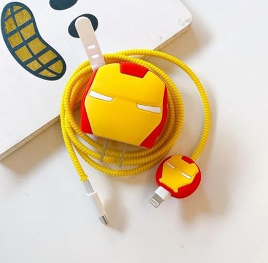 Iron Man Silicone I Phone Charger Protecter