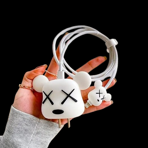 XOXO White I Phone Charger Protecter