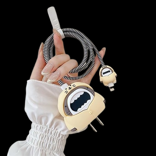 Shark design Silicon I Phone Charger Protecter