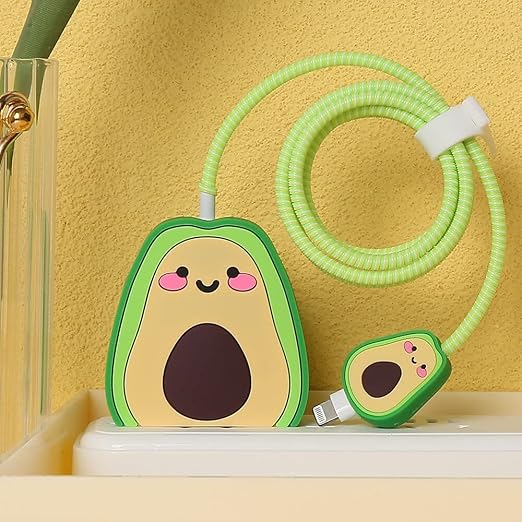 Avocado Silicone I Phone Charger Protecter