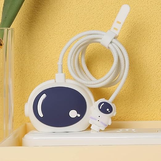 Astronaut White Silicone I Phone charger Protecter