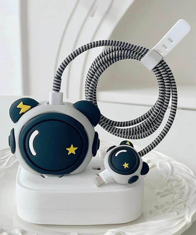 Astronaut Silicone I Phone charger Protecter