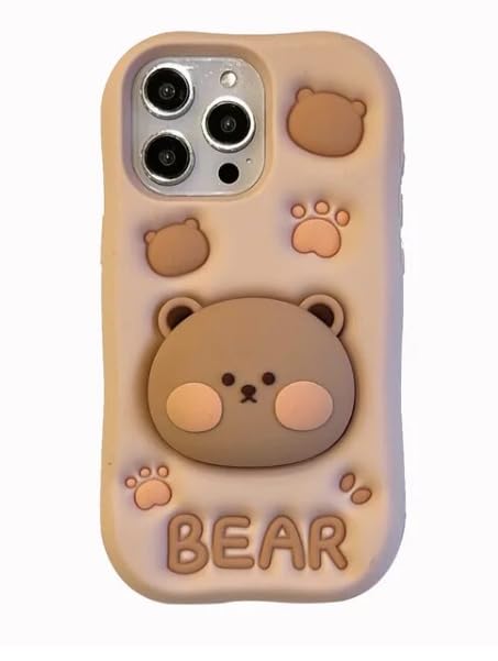 Bear Cartoon Case, Silicon Full Protective Shockproof Cover for iPhone