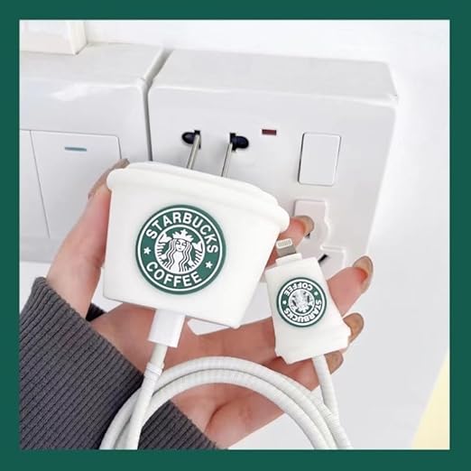 Starbuck New WhiteI Phone Charger Protecter