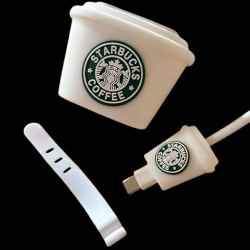 Starbuck New WhiteI Phone Charger Protecter