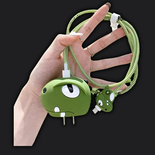 Cute Dinosaur Silicon I Phone Charger Protector