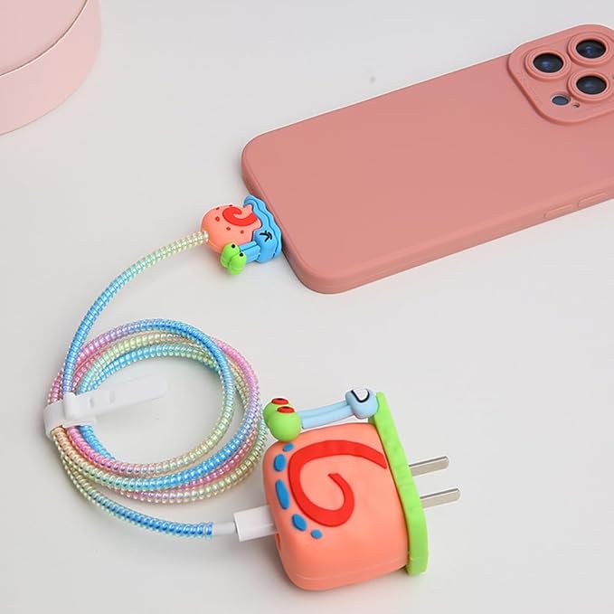 Green Snail Silicon I Phone Charger Protecter