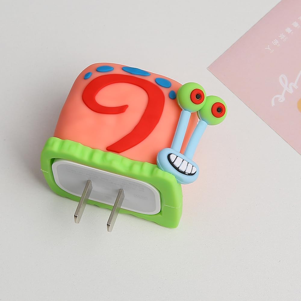 Green Snail Silicon I Phone Charger Protecter