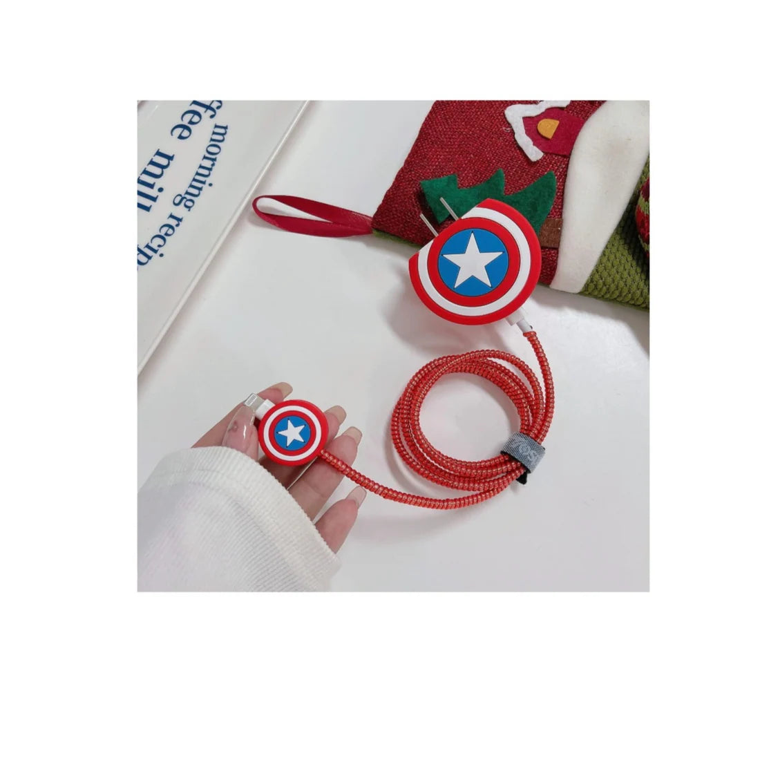 Captain America Silicone I Phone Charger Protecter