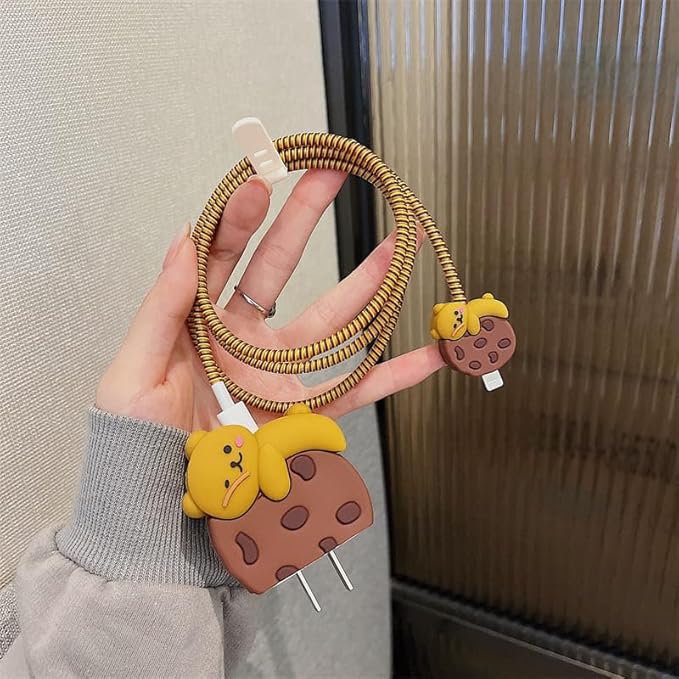 Bear Cookie Silicone I Phone Charger Protecter