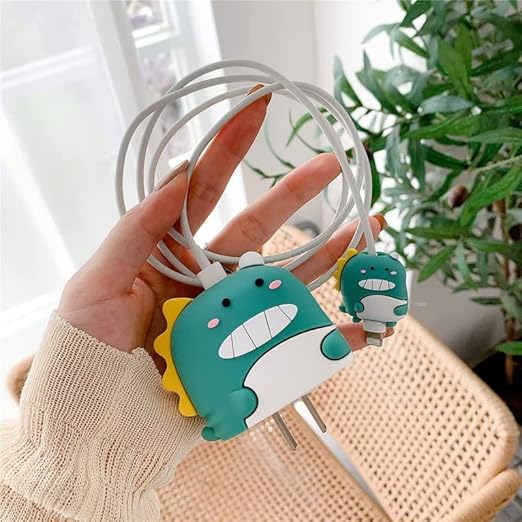 Dinosaur Silicone I Phone Charger Protecter