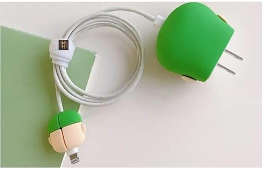 Mario Green Silicon I Phone Charger Protecter
