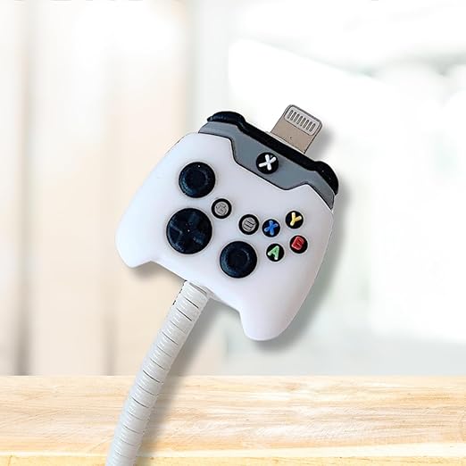 White Game Console Silicon I Phone Charger Protecter