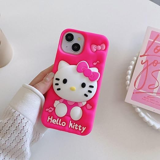 Hello Kitty Cartoon Case, Full Protective Shockproof Cover for iPhone 15 Pro
