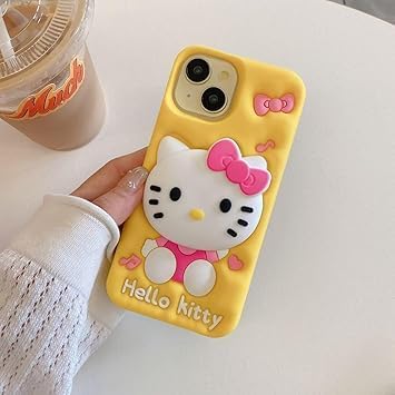 Hello Kitty Cartoon Case, Full Protective Shockproof Cover for iPhone 15 Pro