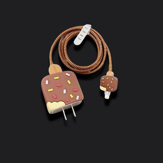 Ice Cream Silicone I Phone Charger Protecter