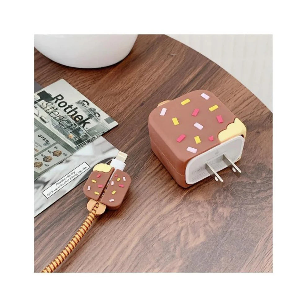 Ice Cream Silicone I Phone Charger Protecter