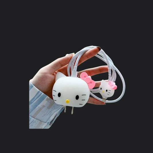 Kitty Silicon I Phone Charger Protecter