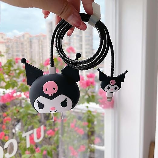 Kuromi Silicone Black I Phone Charger Protecter