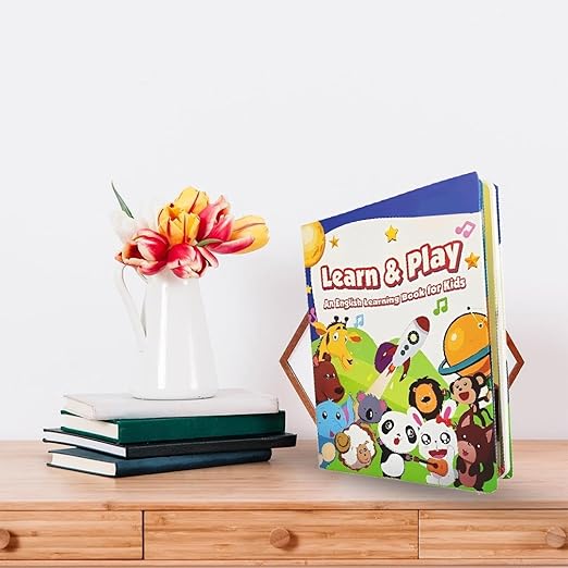 Interactive Sound Book for Kids, Boys, Toddlers – Educational Talking Book with Music, Phonics, Numbers, ABCs, Shapes & Touch Features