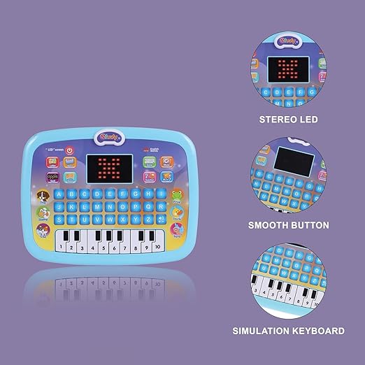 Electronic Laptop Toy for Boys & Girls Kids Tablet Toddler Learning Pad with LED
