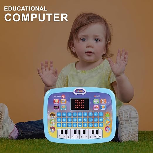 Electronic Laptop Toy for Boys & Girls Kids Tablet Toddler Learning Pad with LED