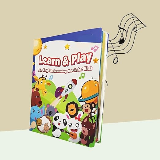 Interactive Sound Book for Kids, Boys, Toddlers – Educational Talking Book with Music, Phonics, Numbers, ABCs, Shapes & Touch Features