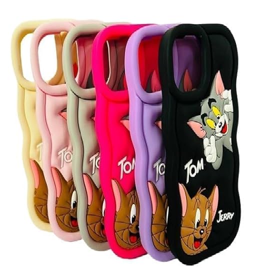 Tom and Jerry Cartoon Case, Full Protective Shockproof Cover for iPhone 15 Pro Regular
