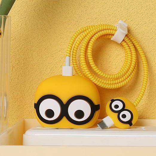 Yellow Owl Silicon I Phone Charger Protecter