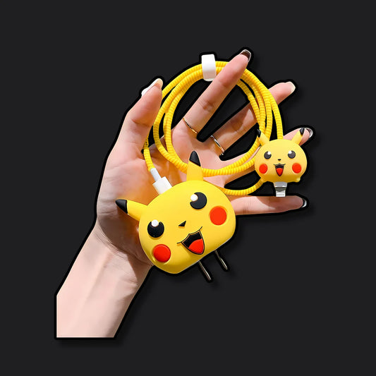 Pikachu Silicon I Phone Charger Protecter