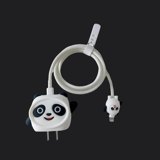 Panda Silicone I Phone Charger Protecter