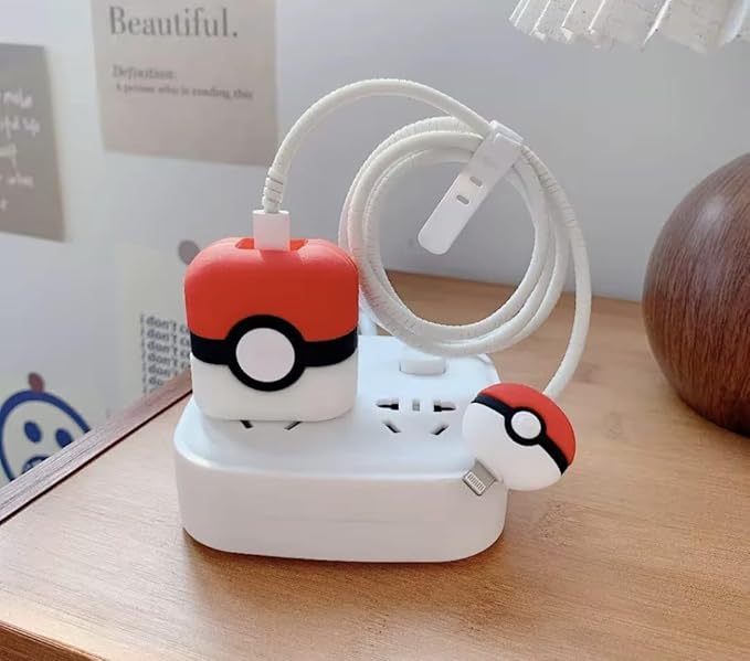 Pokemon Silicone I Phone Charger Protecter