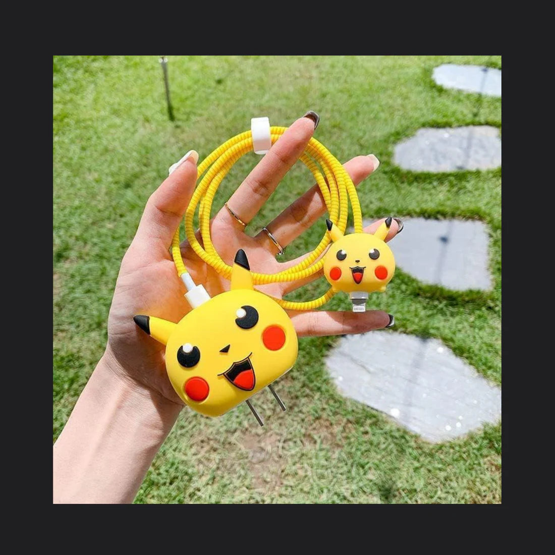 Pikachu Silicon I Phone Charger Protecter