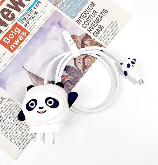 Panda Silicone I Phone Charger Protecter