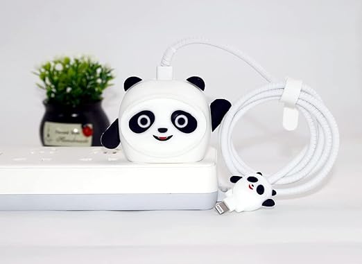Panda Silicone I Phone Charger Protecter